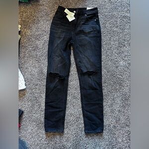 Women's Black Distressed Jeans